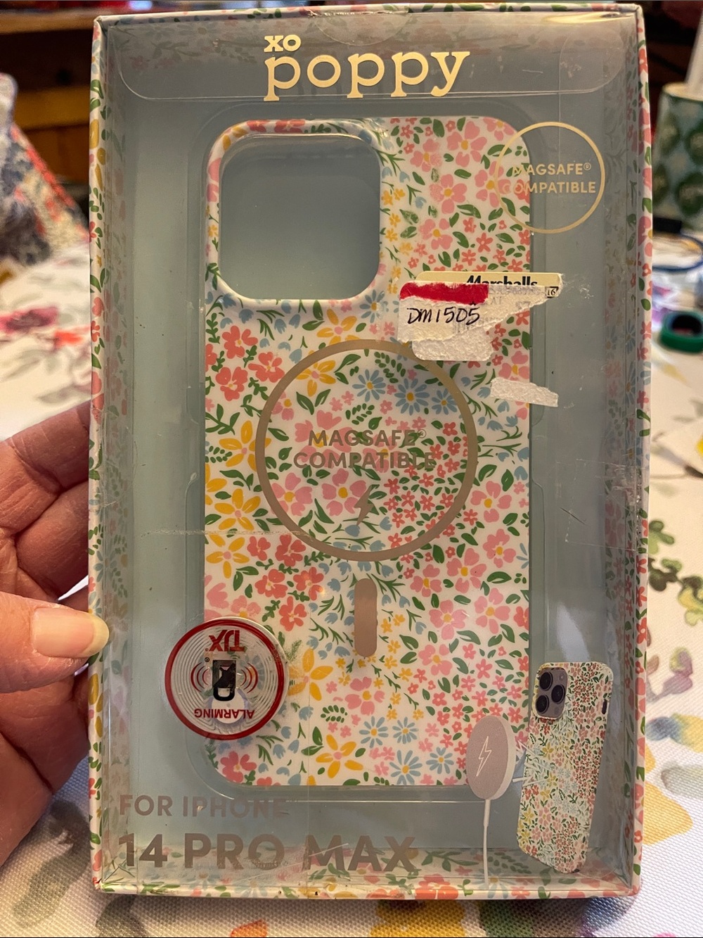 XO Poppy Floral MagSafe Case for iPhone 14 Pro Max - White Multicolor